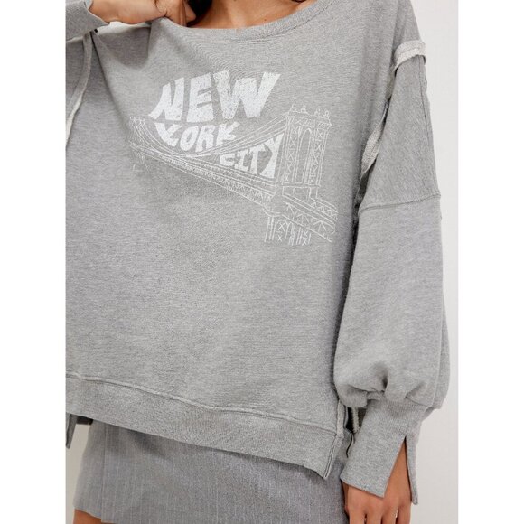 FREE PEOPLE We The Free Graphic Camden Pullover / New York Combo - Picture 3 of 4